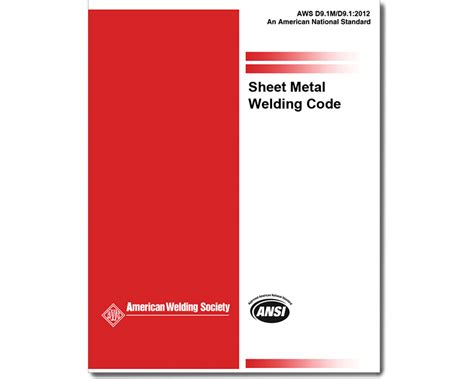 sheet metal code book|AWS D9. 1M/D9. 1.